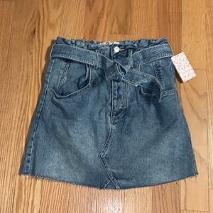 Free People East of Eden Mini Denim Skirt 27